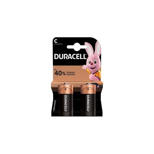 Батарейка лужна DURACELL LR14 (C) basic 2шт * 1пач