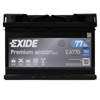 Фото 1. Акумулятор Exide Premium 77Ач. 760А. R+