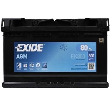 Акумулятор EXIDE (EK800) Start-Stop AGM 80Аh 800A R+