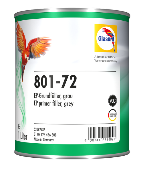 ГРУНТ- НАПОВНЮВАЧ 801-72 VOC ЕПОКСИДНИЙ. СІРИЙ. 1.0Л (801-72 VOC EPOXY PRIMER GREY 1.0 L) (1 Л) НЕТТО=1.56 КГ AC01-7200-G201