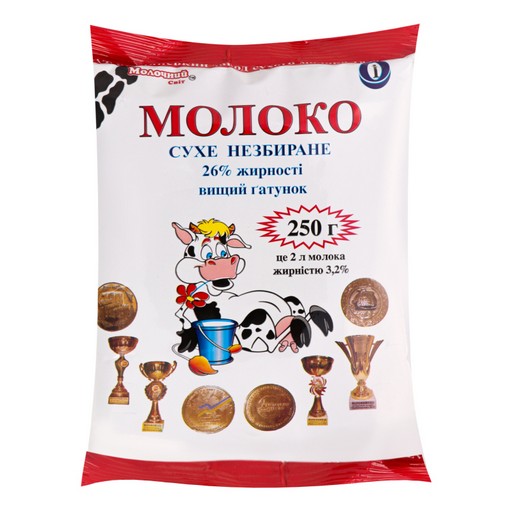 Молоко Молочний світ сухе 25% 250г