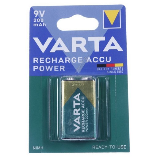 Акумулятор VARTA 6F22 9V 200m 1шт * 1пач