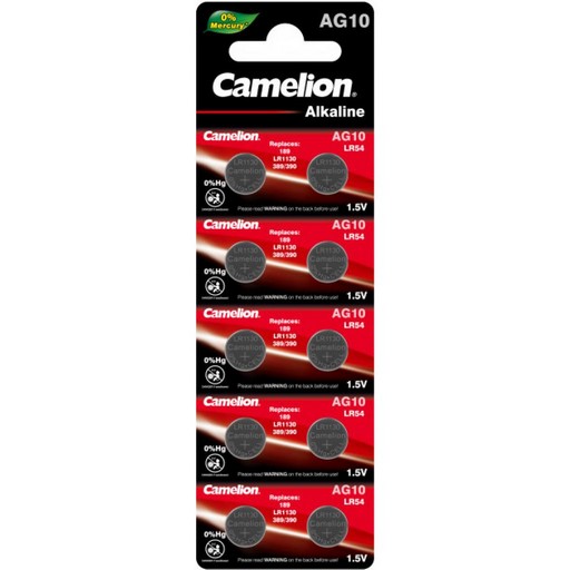Батарейка CAMELION AG 10 LR1130 10 шт (AG10-BP10)