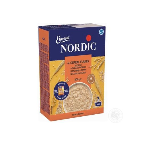 Пластівці суміш Nordic 4 злака 600г