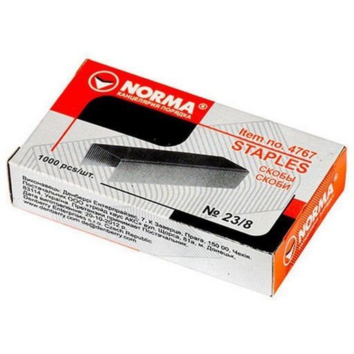 Скоби для степлера 23/8 NORMA 1000шт.