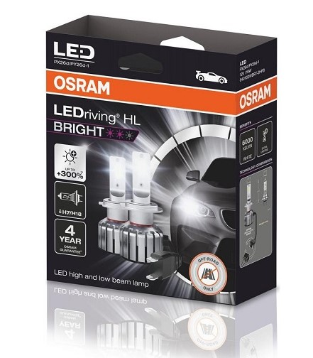 Фото 2. Лампа светодиодная LED H7-H18 LEDriving HL BRIGHT 12V 6000К (комплект 2 шт.) (пр-во OSRAM)