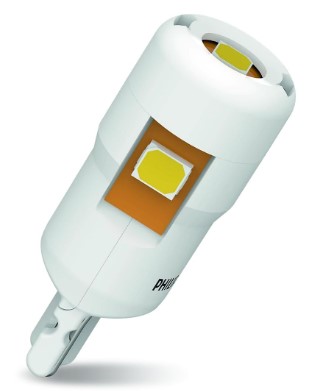 Лампа світлодіодна LED Ultinon Pro7000 SI W5W 0.87W. 12V. w2.1x9.5d. 4000K компл. (вир-во Philips)