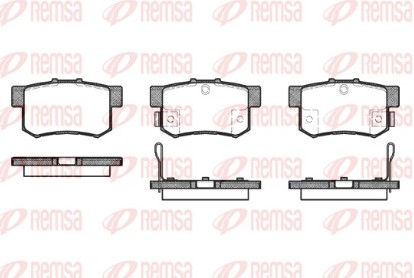 Колодка гальм. диск. HONDA CIVIC VI (02-01-12-05) задн. (вир-во REMSA)