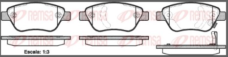 Фото 1. Колодка торм. диск. OPEL CORSA D 1.0-1.4 06- передн. (пр-во REMSA)