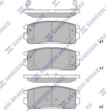 Фото 1. Колодка гальм. CHEVROLET CAPTIVA 2.0 06- задн. (SANGSIN)