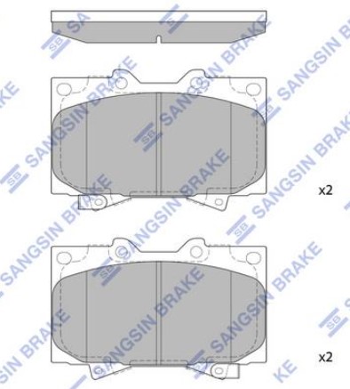 Фото 1. Колодка гальм. диск. TOYOTA LAND CRUISER 05-07 передн. (вир-во SANGSIN)