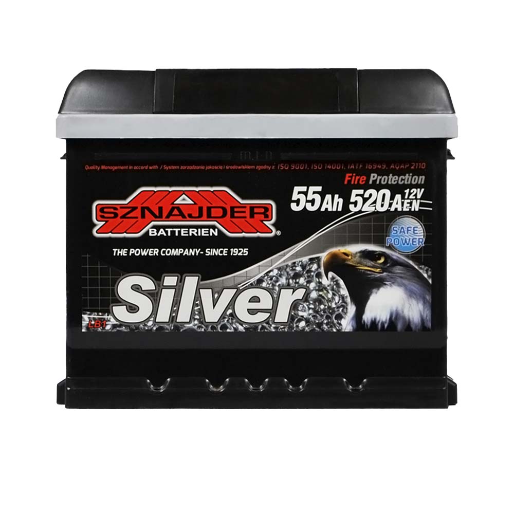 Акумулятор SZNAJDER Silver (555 87) (LB1) 55Ah 520A R+ (h=175)