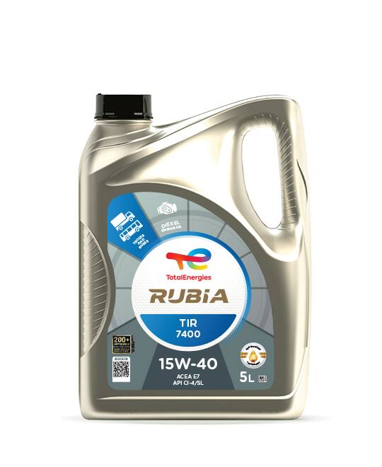 Олива моторна TOTAL RUBIA TIR 7400 15W40. 3x5 lt (5 л)