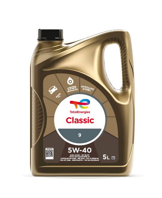 Олива моторна TOTAL CLASSIC 9 5W40. 3x5 lt (5 л)