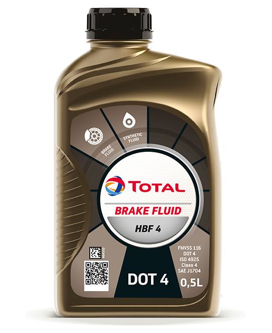 Рідина гальмівна TOTAL HBF 4. 16x0.5 lt (0.5 л)