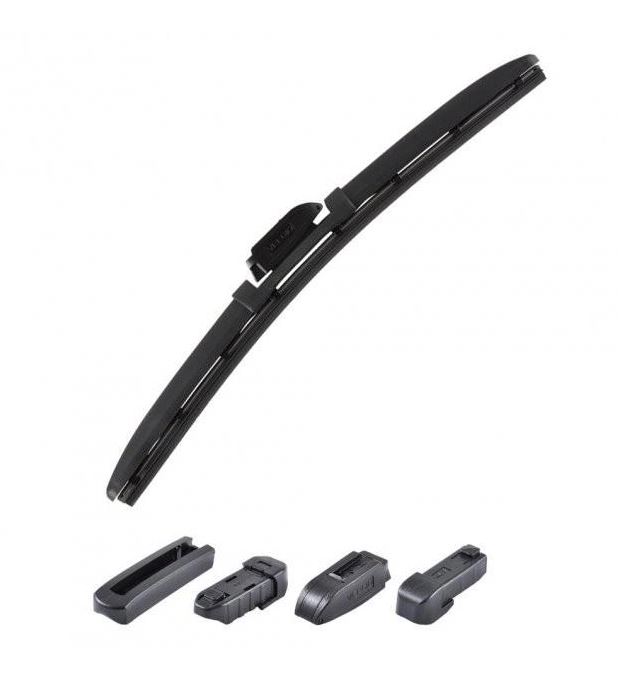Фото 1. Щітка склоочисника гібрідна VELGIO UNIVERSAL HYBRID 360мм Hook 9х4, Bayonet, Pinch tab, Push button 19мм, Push button narrow 16мм Velgio VEL84360