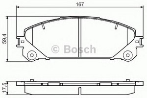 Фото 1. Колодка гальм. диск. LEXUS RX передн. (вир-во Bosch)