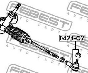 Фото 2. Накінечник рульової тяги CITROEN C4 AIRCROSS. MITSUBISHI LANCER VIII 06- перед. міст (Вир-во FEBEST)