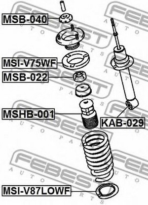 Фото 2. ПИЛЬОВИК АМОРТИЗАТОРА Febest MSHB001