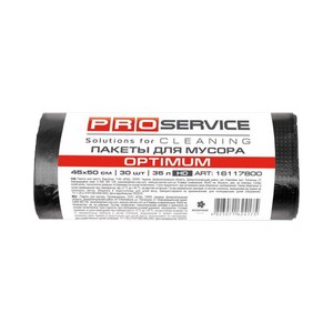 PRO Пакет для смiття п-е 45x54 чорний HD 35л/30 шт. OPTIMUM 4823071624175