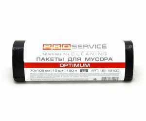 PRO Пакет для смiття п-е 70x105 чорний LD 120л/10 шт. OPTIMUM  4823071624205